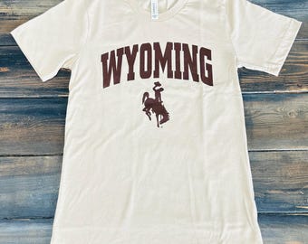 Wyoming Cowboys T-Shirt|Western Graphic Tee|University of Wyoming Style Shirt