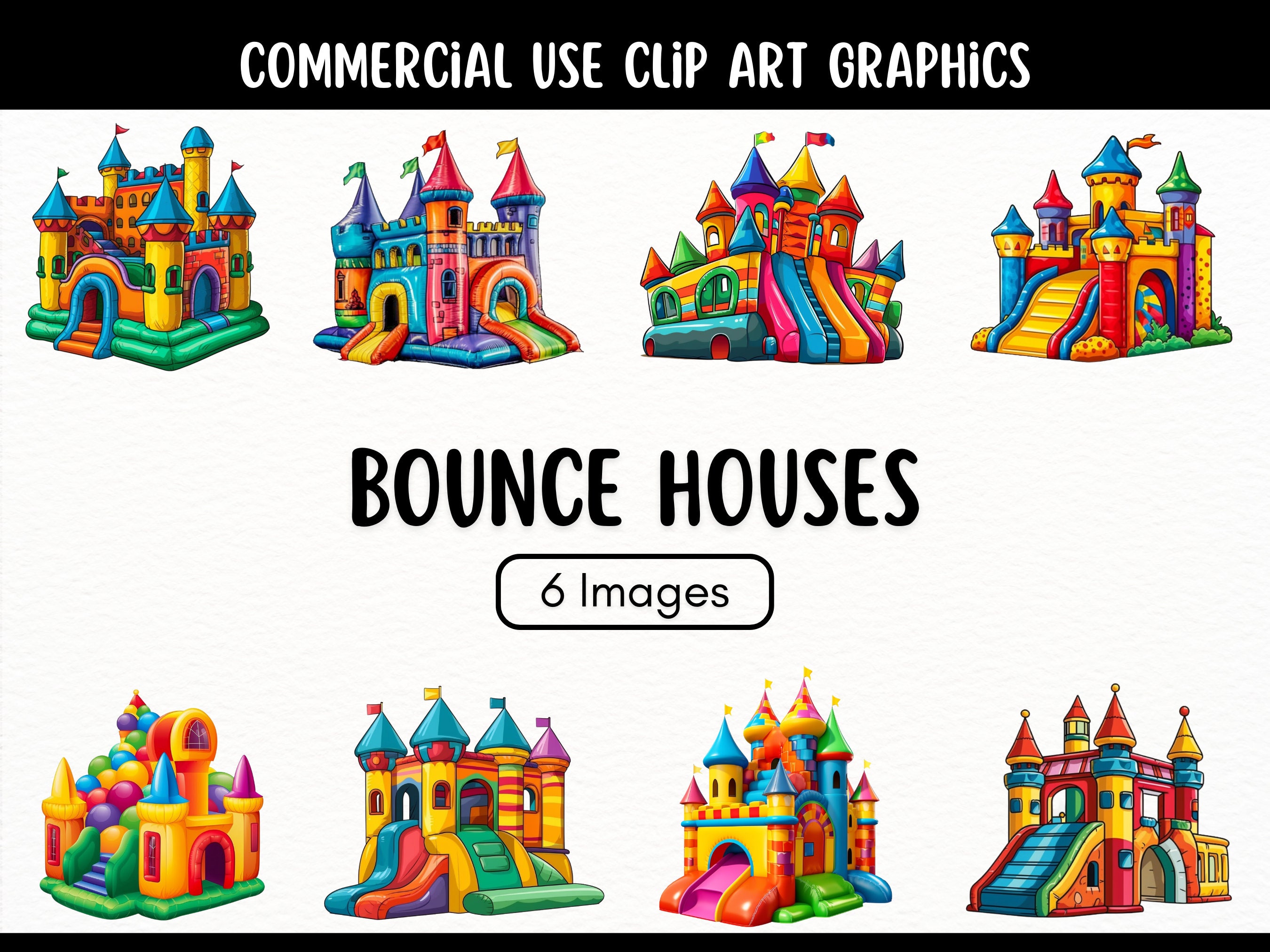 Bounce House Clipart Bounce House PNG Bounce House Party Etsy UK