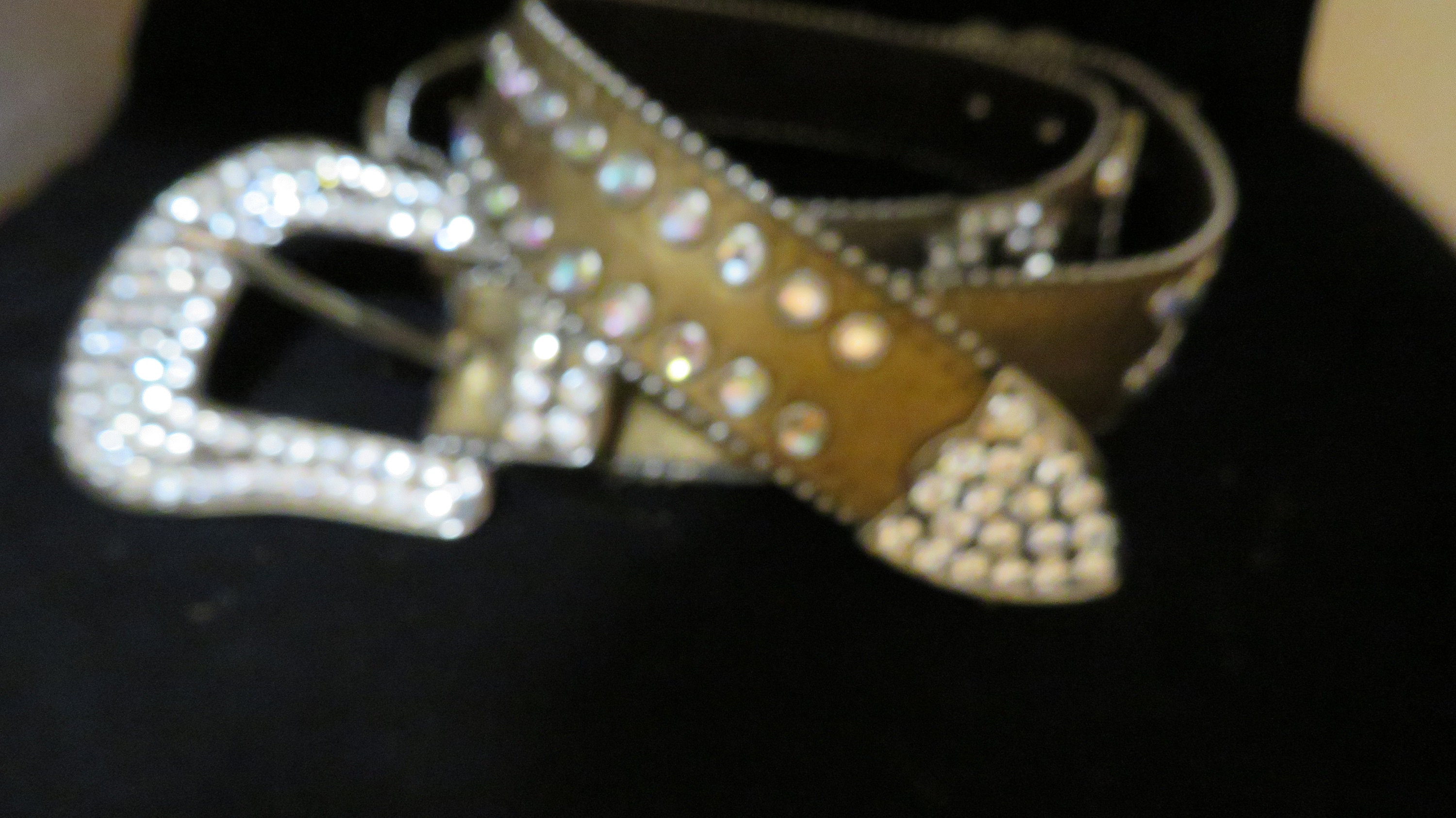 Western Cowgirl Rhinestone Bling Belt Hearts and Crosseslots of Bling Size Large Etsy Canada