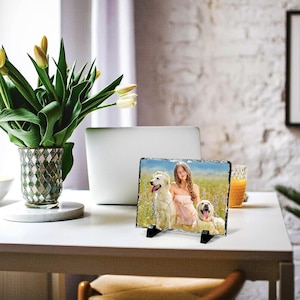 Personalized Memorial Stone Plaque with Display