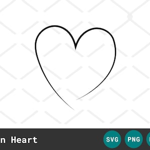 Open hart SVG, PNG, eps, jpg digitale download