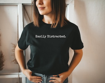 Easily Distracted, Unisex Heavy Cotton Tee