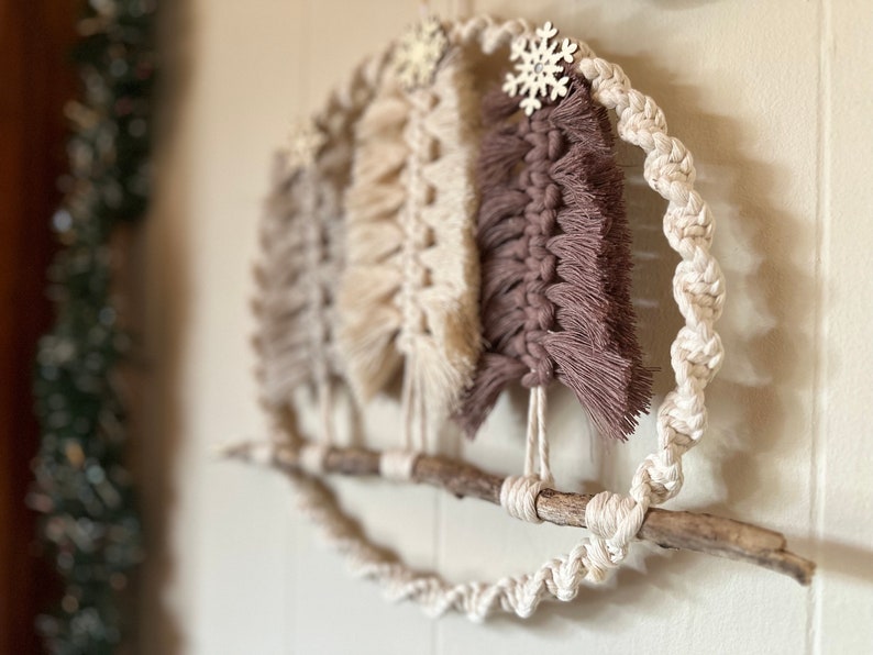 Tree Branch Macrame Macrame Christmas Tree Wall Hanging: Feather Style Holiday Decor - Etsy