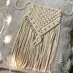 Bridal bouquet wrap, Macrame boho curtain tie back