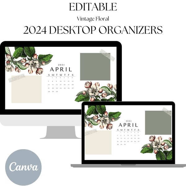 2024 Calendar Wallpaper Pc - Etsy