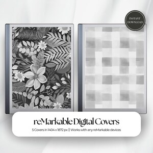 Remarkable Templates | Remarkable 1 & 2 | Tablet Sleep Screen | Remarkable 2 Sleep Screen Botanical Design | Remarkable Cover