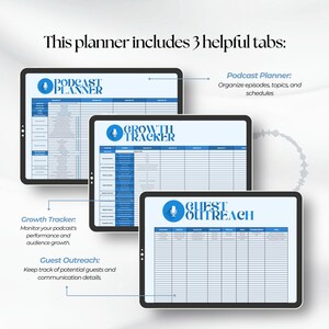 Podcast Planner Template Google Sheets, Digital Content Planner and Content Calendar, Podcast Checklist, Content Planner Spreadsheet DECGS13