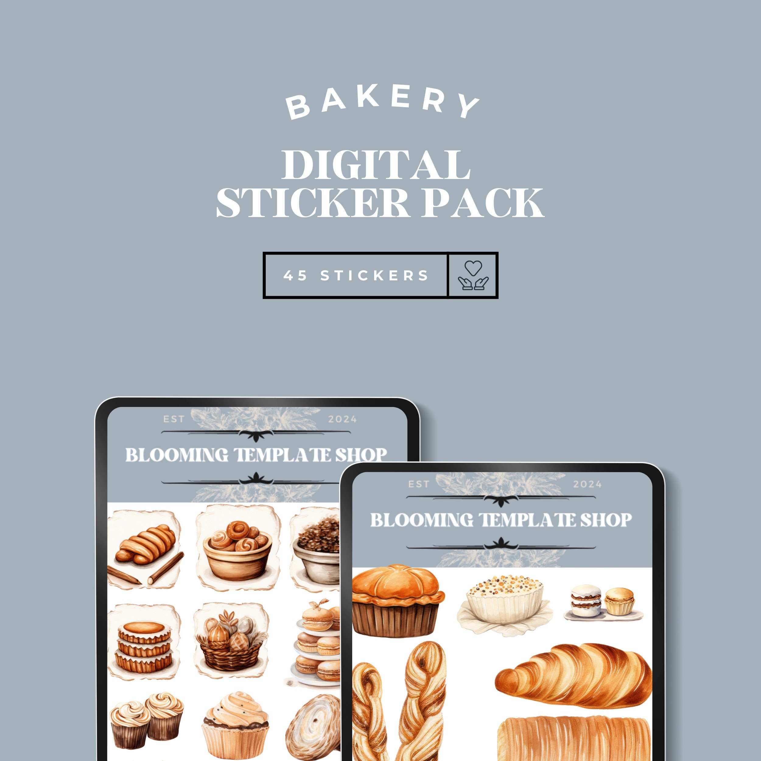 Goodnotes Stickers | Food Digital Stickers | Digital Bakery Sticker ...
