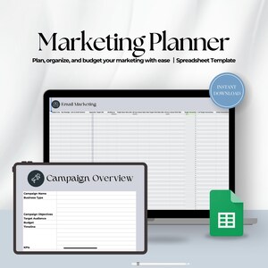 2025 Marketing Calendar | Campaign Planning Tool | Marketing Channel Planner | Calendar for Marketing | Google Sheets Digital Tracker-DECGS4