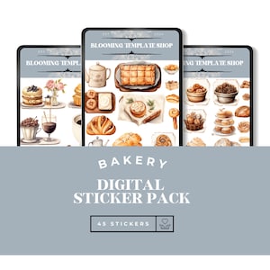 Goodnotes Stickers | Food Digital Stickers | Digital Bakery Sticker | Planner Sticker | Ipad Stickers | Digital Sticker | Cute Sticker