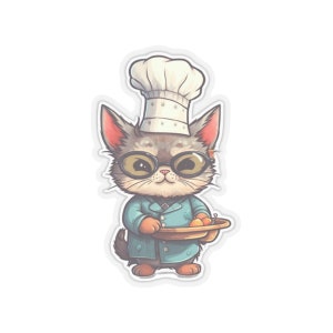 cute chef cat Stickers
