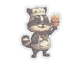 lindo mapache chef Pegatinas