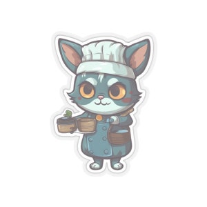 cute chef cat Stickers