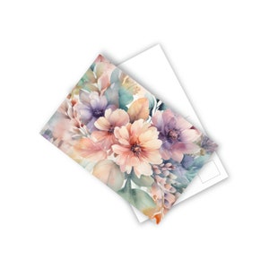 watercolor flower Postcards (10pcs)
