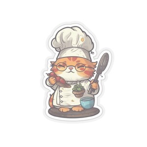 cute chef cat Stickers