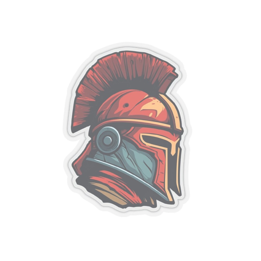 Spartan Soldier Helmet Stickers - Etsy
