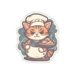 cute chef cat stickers