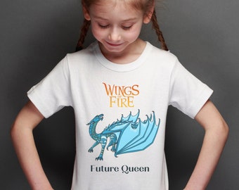 Camiseta Asas de Fogo Tsunami: Futura Rainha Dragão Asa do Mar