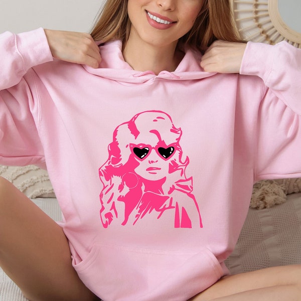 Dolly Parton with Sunglasses Shirt, Dolly Parton Sweatshirt, Dolly Hearts Sunglasses Tee, Dolly Parton Graphic Hoodie