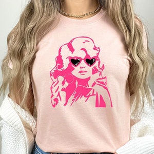 Dolly Parton with Sunglasses Shirt, Dolly Parton Sweatshirt, Dolly Hearts Sunglasses Tee, Dolly Parton Graphic Hoodie image 2