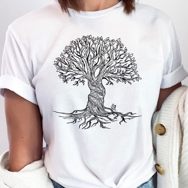 Tree Shirt, Tree of Life Sweatshirt, Gnarled Tree Shirt, Men's Graphic Tee, Tree Lover Hoodie, Scatterbrain Tees, Nature Apparel