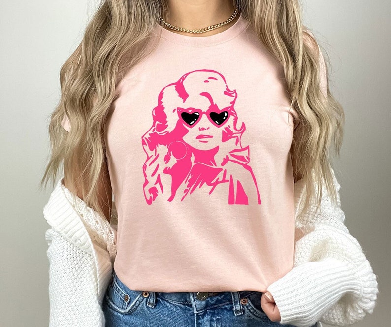 Dolly Parton with Sunglasses Shirt, Dolly Parton Sweatshirt, Dolly Hearts Sunglasses Tee, Dolly Parton Graphic Hoodie image 2