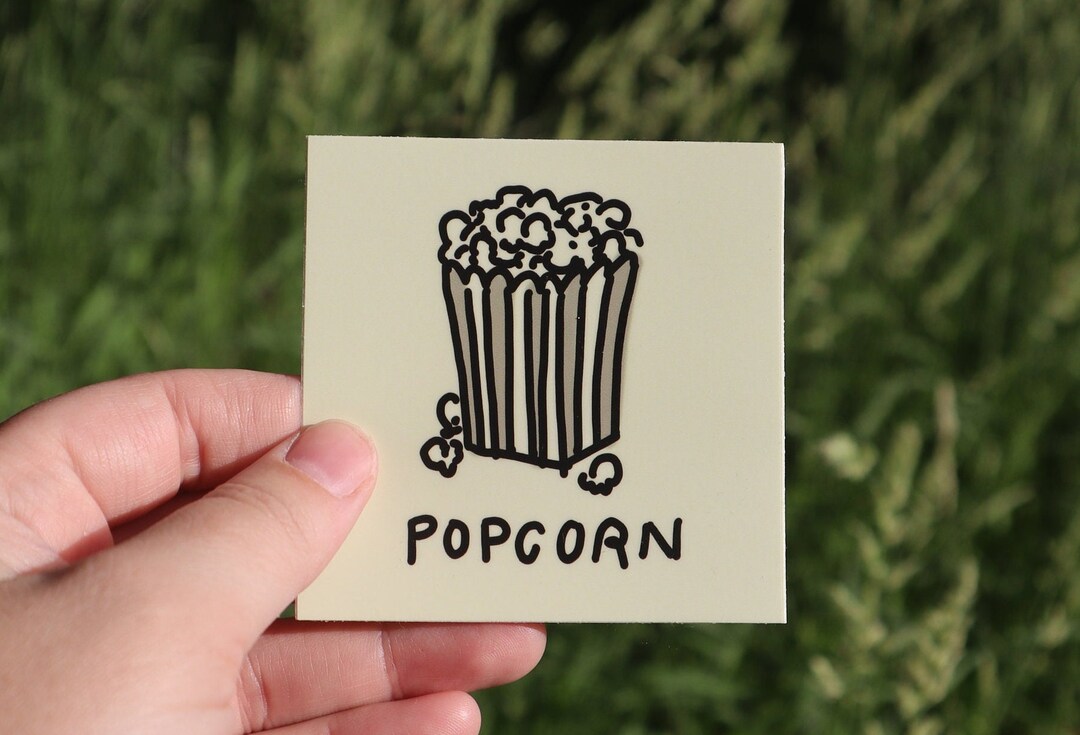 Popcorn Machine Sticker Popcorn Awesome Sticker - Etsy