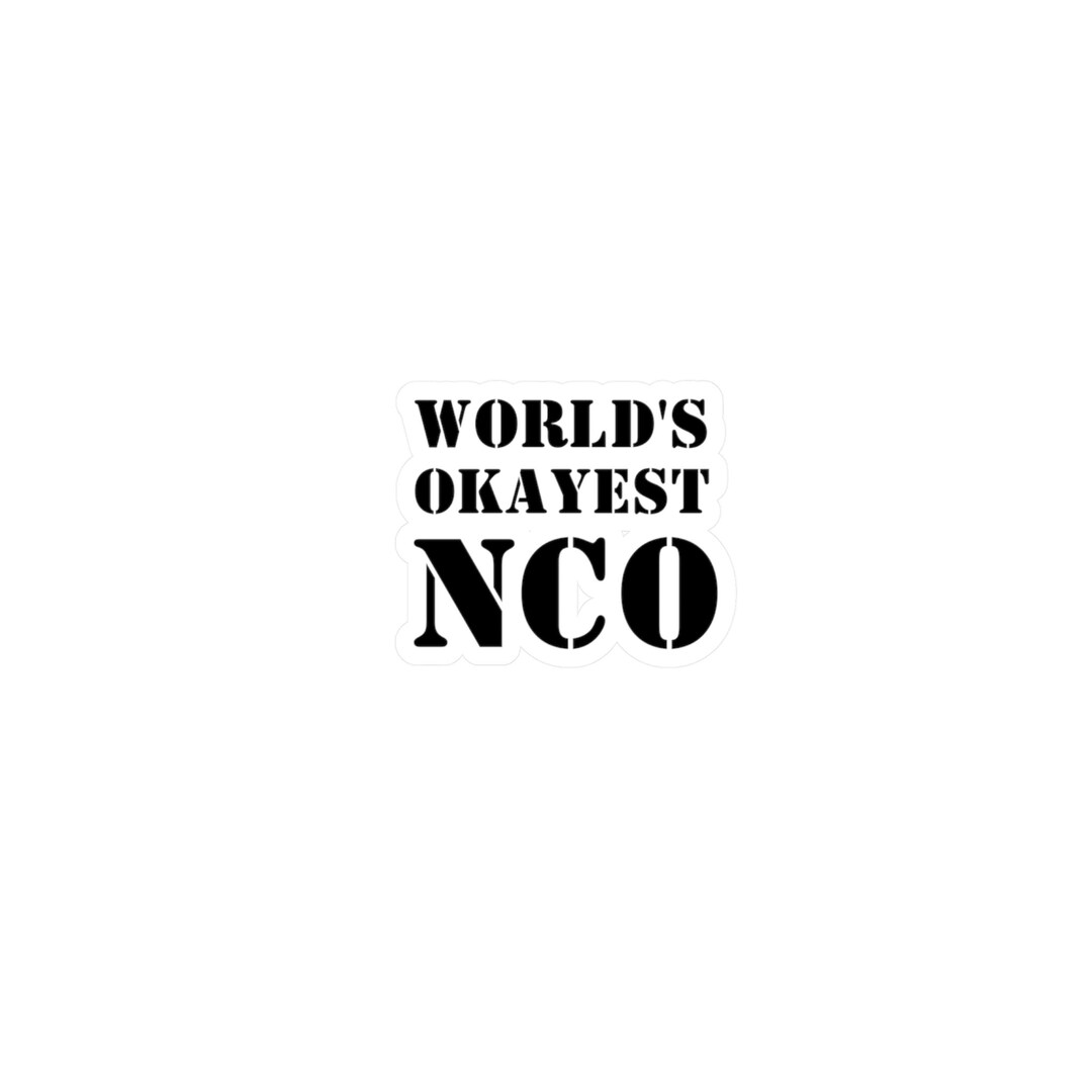 World's Okayest NCO, Military Sticker, Military Humor, Veteran Sticker ...