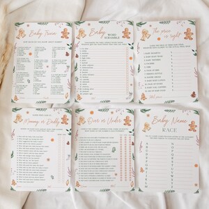 17 Baby Shower Games Bundle Template, Editable Christmas Baby Shower Activities, Instant Download, Winter Baby Shower M-2165
