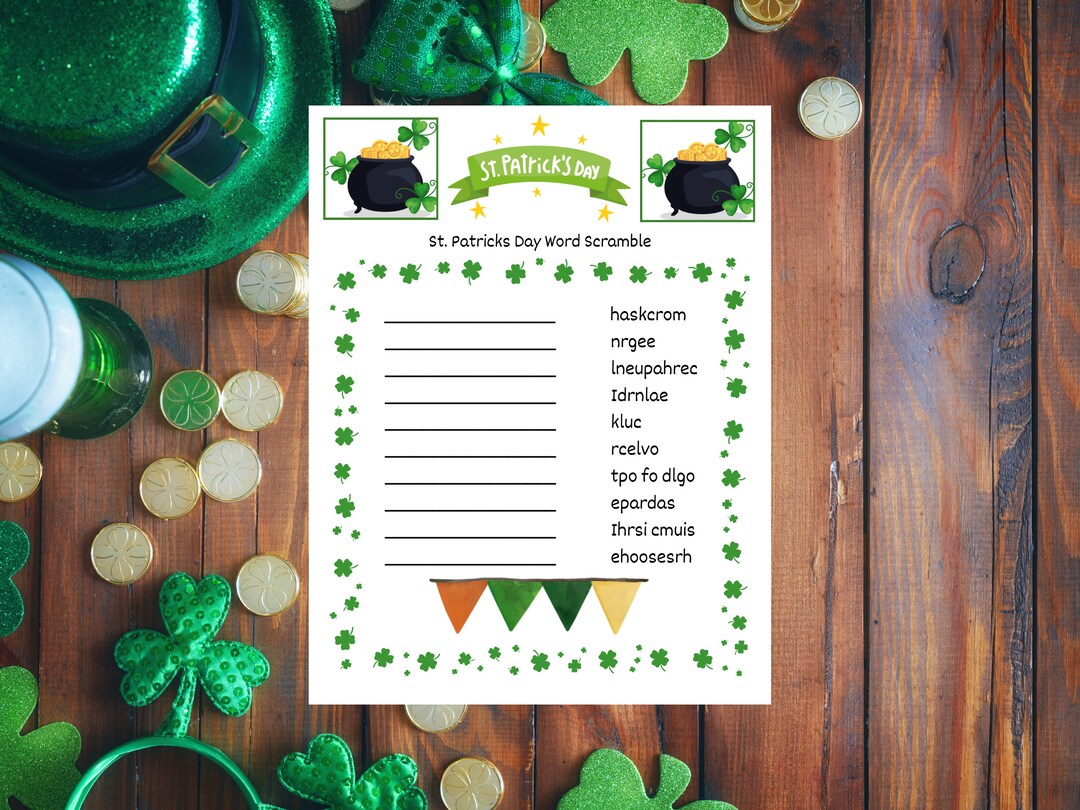 st paddys day word association