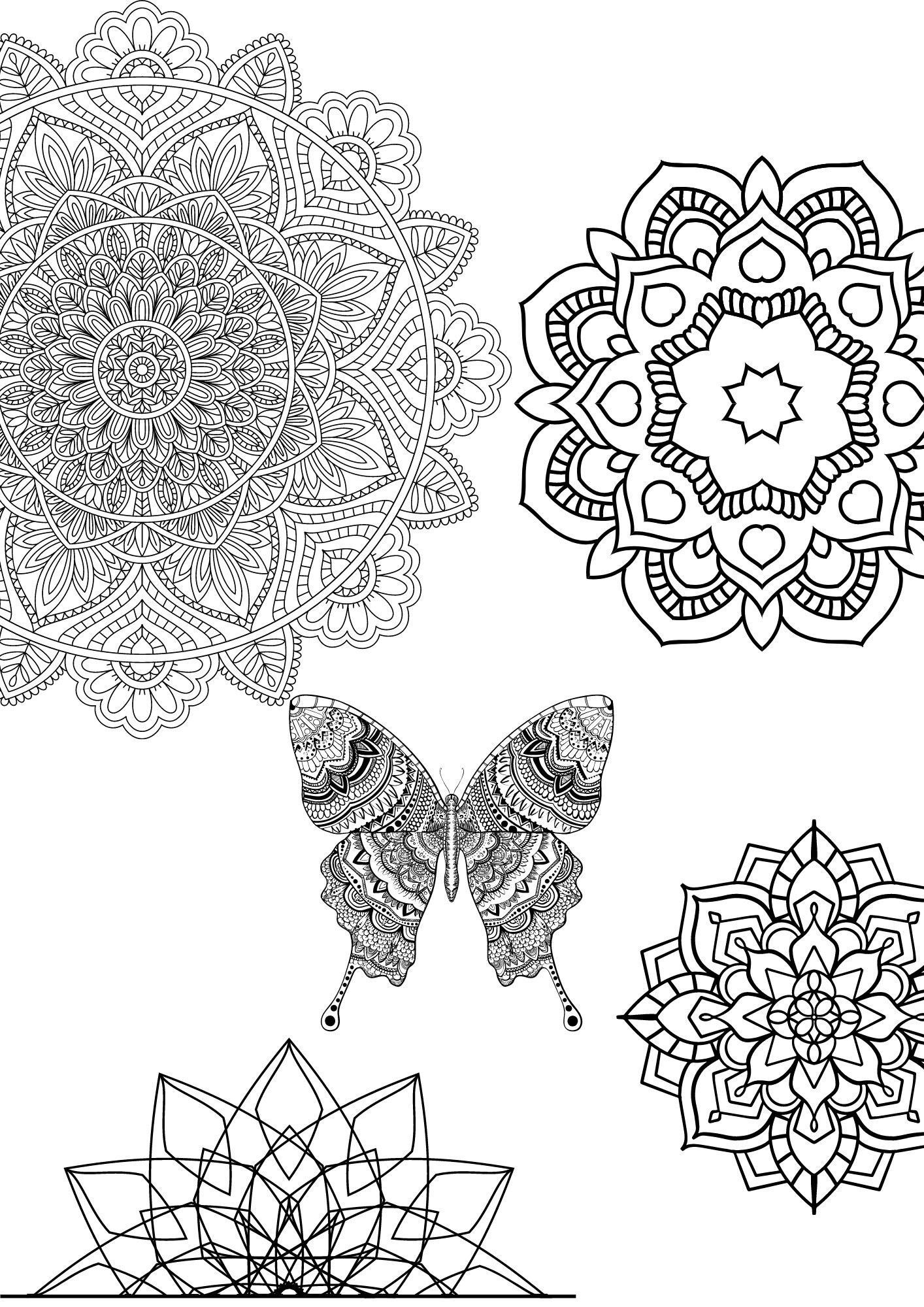 Mandala Coloring Page, Printable Coloring Pages, Relaxing Coloring ...