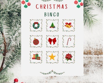 Christmas Game, Christmas Activity, Holiday Printable Game, Christmas Bingo Game, Christmas Family Game, Holiday Kids Game