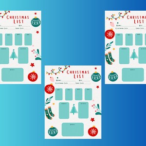 Kinder Weihnachtsliste, Kinder druckbare Liste, Weihnachten druckbare Liste, Kinder Urlaub Wunschliste, Kind Weihnachtsliste, Sofort Download,