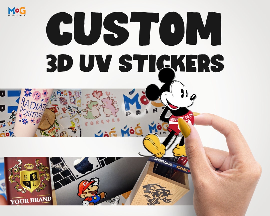 3D UV Acrylic Gang Sheet, Personalised DTF Diy Sticker, Any Custom Logo ...