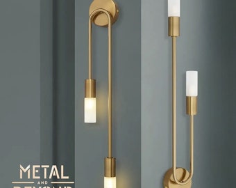 Elegant Gold Wall Sconce with Frosted Glass Modern Minimalist Light Fixture Luxury Interior Wall Lamp Ambient Lighting sleek silver bedside