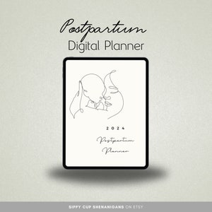 Postpartum Digital 2024 Planner | Postpartum Support | Baby Tracker | Mom&#39;s Self-Care & Baby&#39;s Growth Journal | GoodNotes Planner | Digital