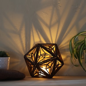 Trinity Triangle LED Shadow Lamp, Cordless Nightstand Light, D20, Shelf Decor, Mandala RGB Lantern, Gift For Him, Gift For Her, Office Decor
