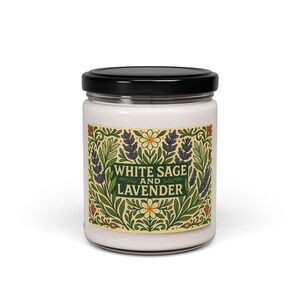 Vela relajante de salvia blanca y lavanda / Cera de soja ecológica / Regalo de aromaterapia, decoración del hogar, cuidado personal, spa, regalos para ella