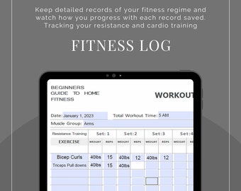 Digital Workout Tracker Printable Daily Exercise Planner Gym Training Log Home Fitness Personal Fitness Goal Keeping Progress Tracker