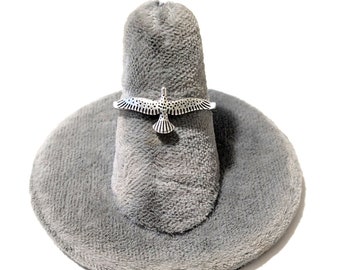 Sterling Silver Bird ring sparrow seagull minimalist tiny stack jewelry