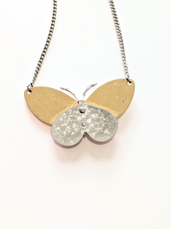 Vintage 70s Avon Butterfly pendant necklace 1977 … - image 5