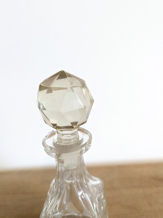 Vintage clear glass perfume bottle empty essentia… - image 8