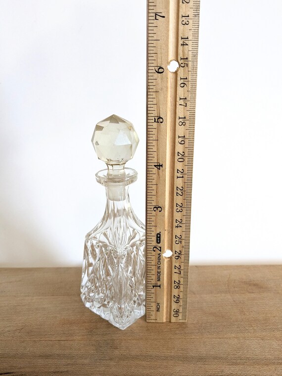Vintage clear glass perfume bottle empty essentia… - image 7