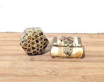 Vintage miniature box lot Persian Khatam Wood Trinket jewelry Box