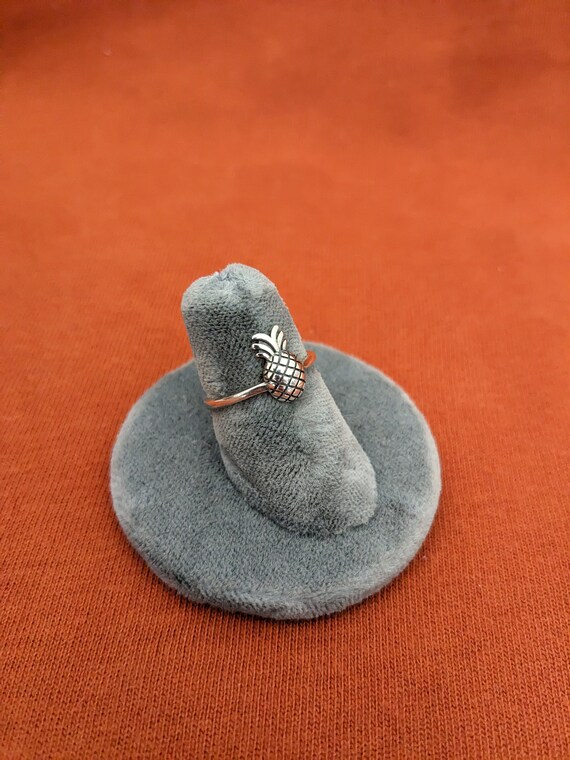 Sterling Silver pineapple ring fruit jewelry - image 5