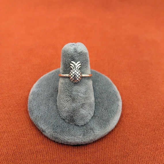 Sterling Silver pineapple ring fruit jewelry - image 1