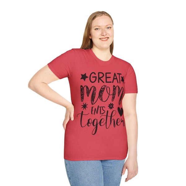 Great Mom'ents Together Tee - Funny Mother's Day Shirt, Mom Pun Top, Family Bonding, Humor Gift, Casual Wear