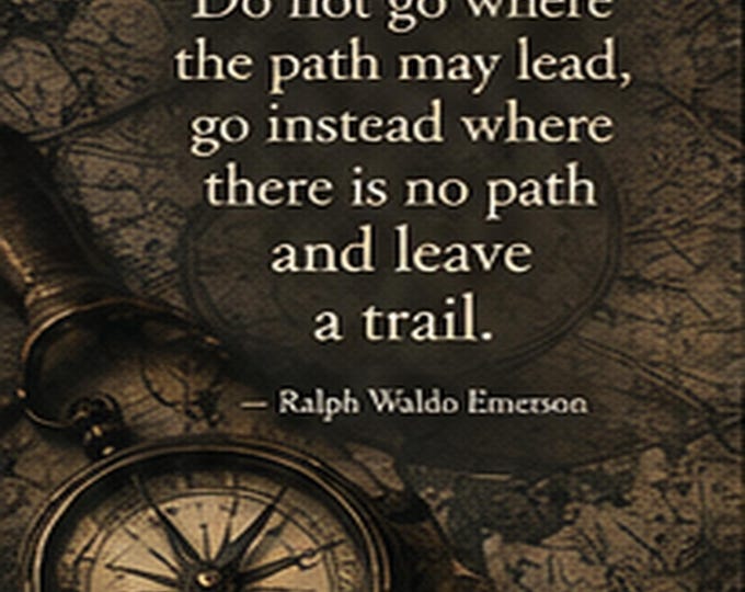 Leave a Trail Wall Art: Vintage Map Leadership Digital Download