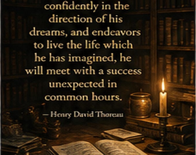 Advance Confidently Wall Art: Thoreau Dark Academia Digital Download