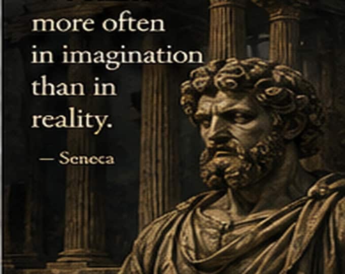 Seneca Stoic Wall Art: We Suffer More in Imagination Download